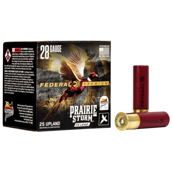 FEDERAL PREMIUM PRAIRIE STORM UPLAND 28GA 2 3/4" 1OZ 6 SHOT LEAD AMMO 25RD - Precision Shot Firearms