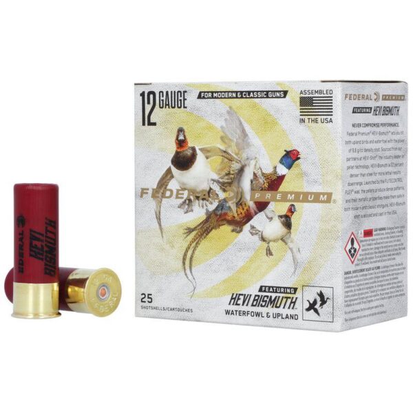 Federal Hevi-Bismuth Shotshells 12ga 2-3/4" 1-1/4oz 1350 fps #3 25/ct - Precision Shot Firearms