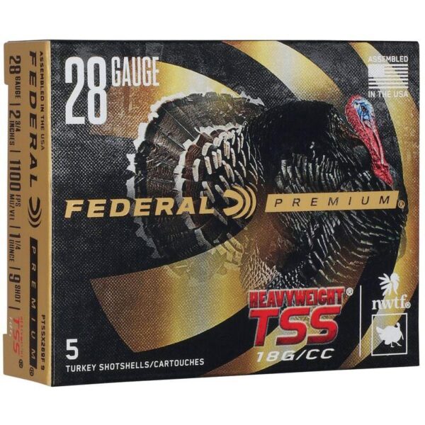 Federal Premium Turkey Heavyweight TSS Shotshell 28ga 2-3/4" 1-1/4oz 1100 fps #9 5/ct - Precision Shot Firearms