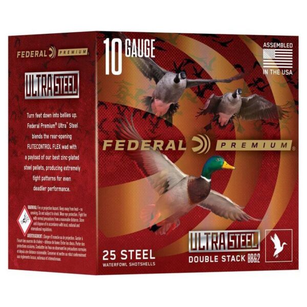 Federal Ultra Steel Shotshells 12ga 3-1/2" 1-1/2oz 1500 fps #1 & BBB 25/ct - Precision Shot Firearms