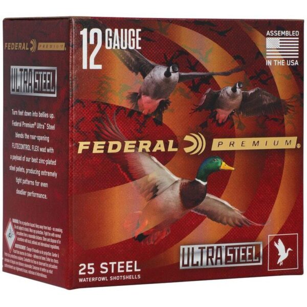 Federal Ultra Steel Shotshells 12ga 3-1/2" 1-1/2oz 1500 fps #2&4 25/ct - Precision Shot Firearms