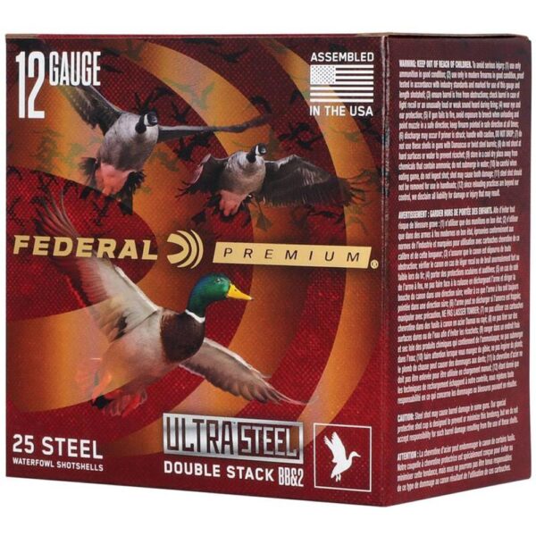 Federal Premium Ultra Steel Shotshells 12ga 3" 1-1/4oz 1450 fps #BB & #2 Shot 10/ct - Precision Shot Firearms