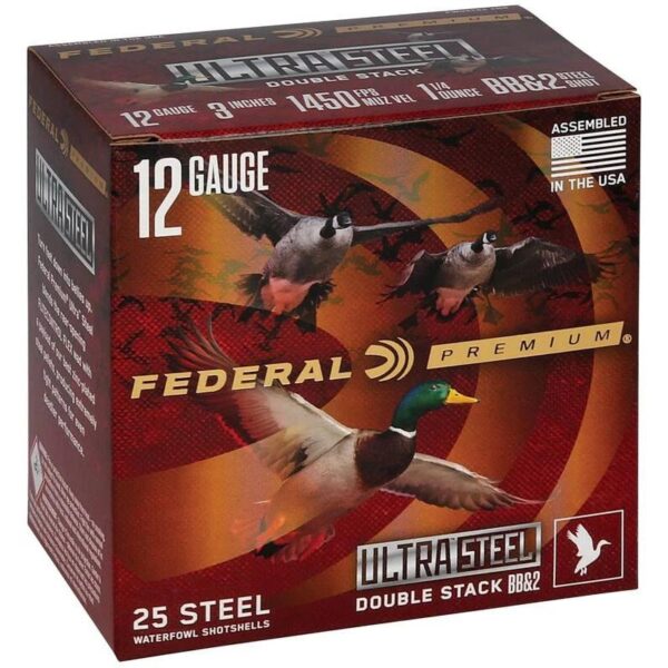 Federal Ultra Steel Shotshells 12ga 3" 1-1/4oz 1450 fps BB 10/ct - Precision Shot Firearms