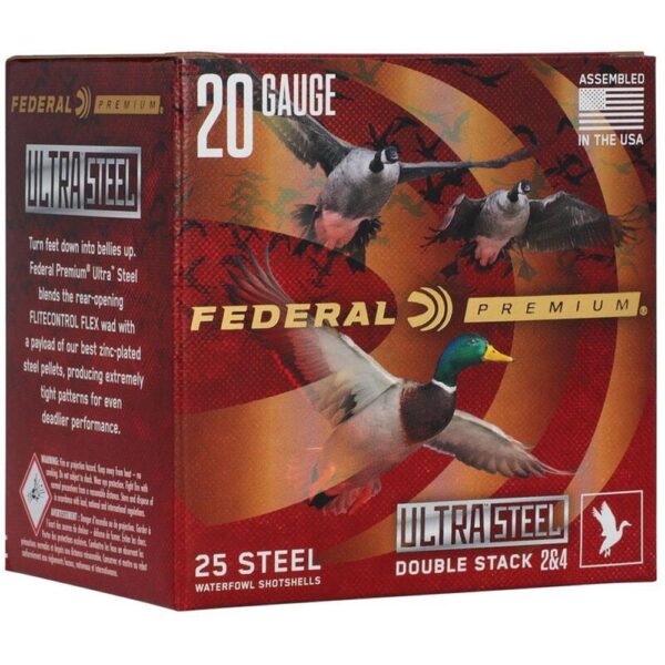 Federal Premium Ultra Steel Shotshells 20ga 3" 1oz 1400 fps #2 & #4 10/ct - Precision Shot Firearms