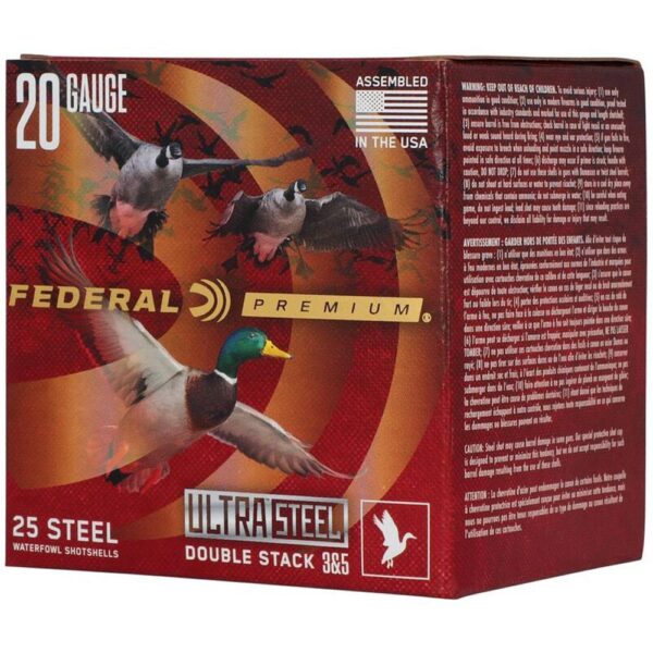 Federal Premium Ultra Steel Shotshells 20ga 3" 1oz 1400 fps #3 & #5 10/ct - Precision Shot Firearms