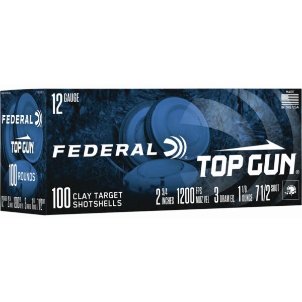 Federal Top Gun Shotshells 12ga 2-3/4" 1-1/8oz 1180 fps #7.5 100/ct - Precision Shot Firearms