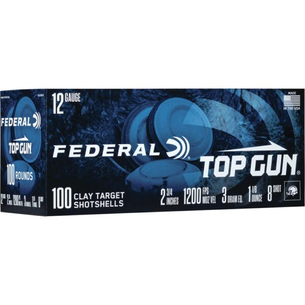 Federal Top Gun Shotshells 12ga 2-3/4" 1-1/8oz 1180 fps #8 100/ct - Precision Shot Firearms