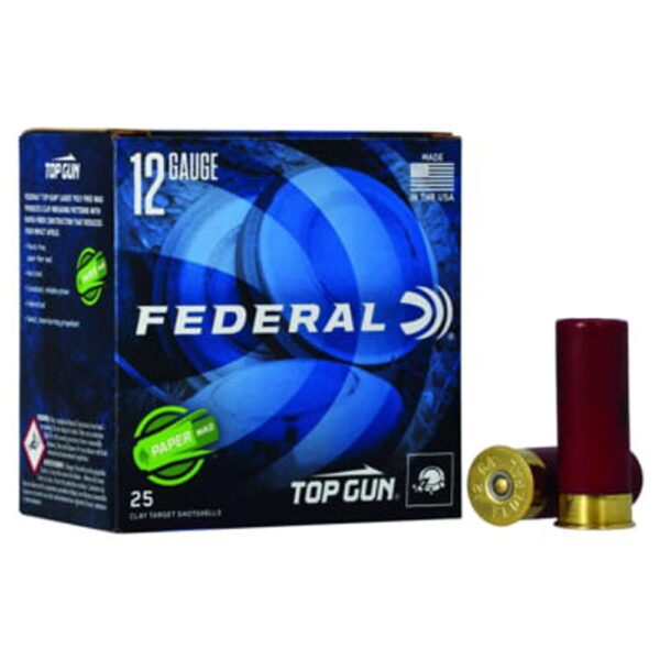 FEDERAL TOP GUN 12 GA 2 3/4 IN 1 1/8OZ 1200 FPS 7.5 PAPER WAD SS AMMO 25RD - Precision Shot Firearms