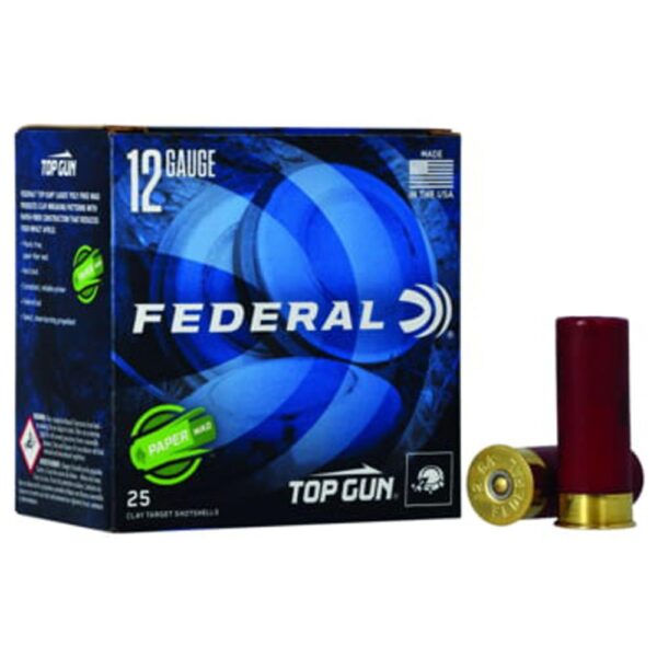 FEDERAL TOP GUN 12GA 2 3/4IN 1 OZ 1250 FPS 7.5 STEEL PAPER WAD SS AMMO 25RD - Precision Shot Firearms