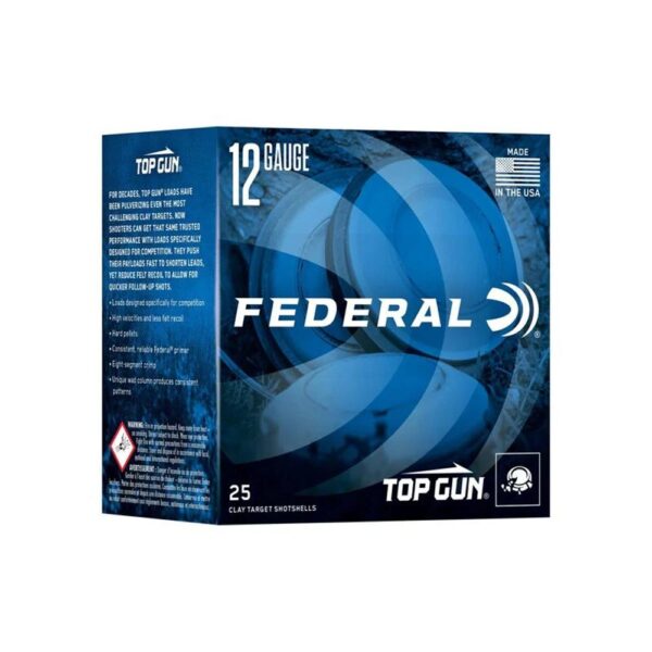 Federal Top Gun Sporting SS Shotshells 12ga 2-3/4" 1oz 1250 fps #8 250/ct Case - Precision Shot Firearms