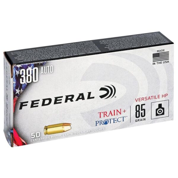 Federal Train & Protect Handgun Ammunition .380 Auto 85gr JHP 1000 fps 50/ct - Precision Shot Firearms