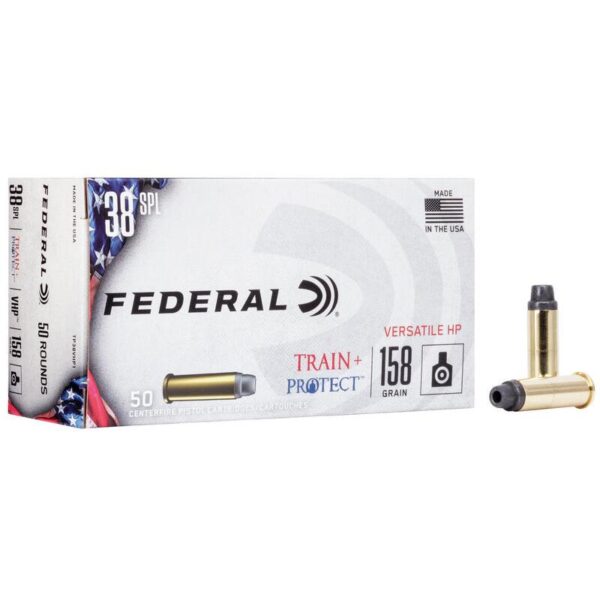 Federal Train+Protect Handgun Ammunition .38 Spl 158gr VHP 830 fps 50/ct - Precision Shot Firearms