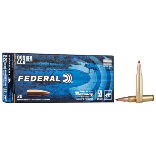 Federal Varmint & Predator Rifle Ammuntion .223 Rem 53 gr V-MAX 3400 fps 20/ct - Precision Shot Firearms