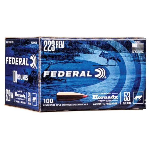 Federal Varmint & Predator Rifle Ammunition .223 Rem 53 gr V-MAX 3400 fps 20/ct - Precision Shot Firearms