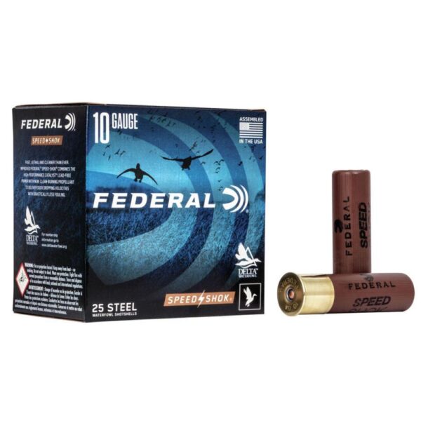 FEDERAL SPEED-SHOK HIGH VELOCITY STEEL 10GA 3-1/2" 1-1/2OZ 2 AMMO 25RD - Precision Shot Firearms