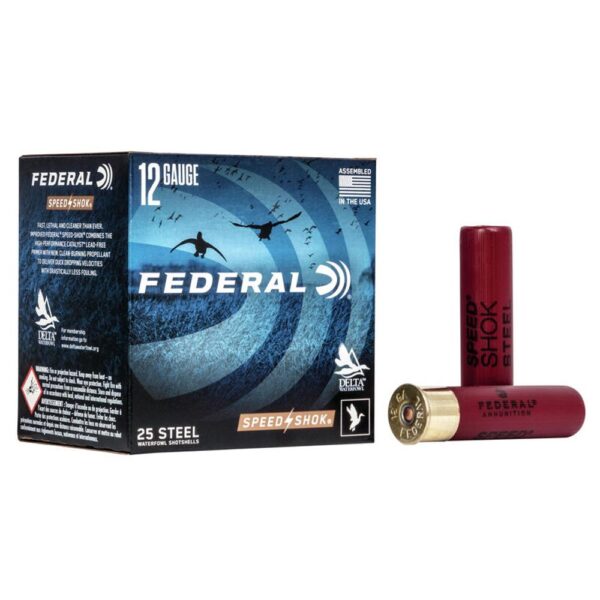 FEDERAL SPEED-SHOK HIGH VELOCITY STEEL 12GA 3-1/2" 1-1/2OZ 2 AMMO 25RD - Precision Shot Firearms