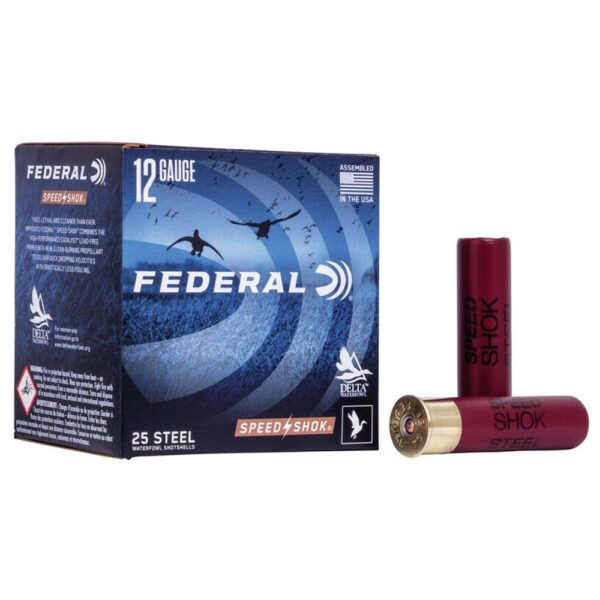 FEDERAL SPEED-SHOK HIGH VELOCITY STEEL 12GA 3-1/2" 1-1/2OZ BB AMMO 25RD - Precision Shot Firearms