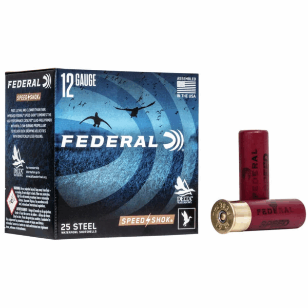 FEDERAL SPEED-SHOK HIGH VELOCITY STEEL 12GA 3" 1-1/4OZ 2 AMMO 25RD - Precision Shot Firearms