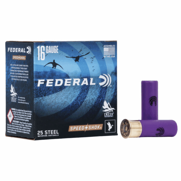 FEDERAL SPEED-SHOK HIGH VELOCITY STEEL 16GA 2-3/4" 15/16OZ 2 AMMO 25RD - Precision Shot Firearms
