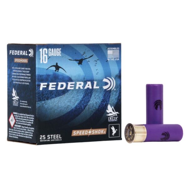 FEDERAL SPEED-SHOK HIGH VELOCITY STEEL 16GA 2-3/4" 15/16OZ 4 AMMO 25RD - Precision Shot Firearms