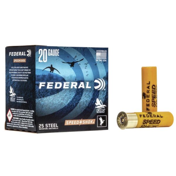 FEDERAL SPEED-SHOK HIGH VELOCITY STEEL 20GA 3" 7/8OZ 1 AMMO 25RD - Precision Shot Firearms
