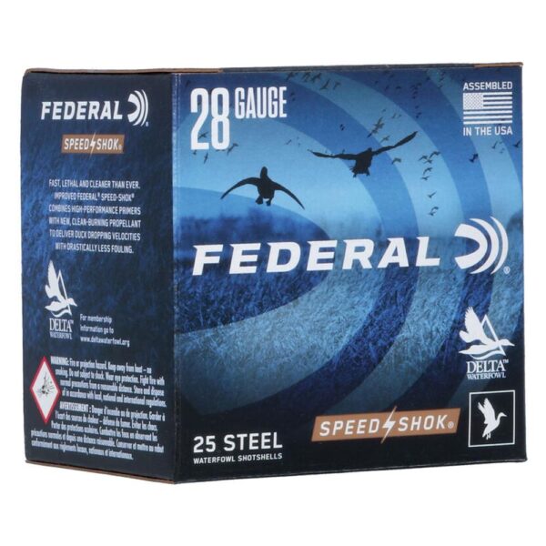 FEDERAL SPEED-SHOK HIGH VELOCITY STEEL 28GA 2-3/4" 5/8OZ 6 AMMO 25RD - Precision Shot Firearms