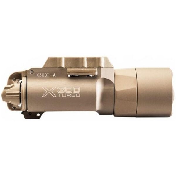 Surefire X300T-A Turbo Weapon Light Universal and Pic Mount 650 Lumens Tan Lever Latch - Precision Shot Firearms
