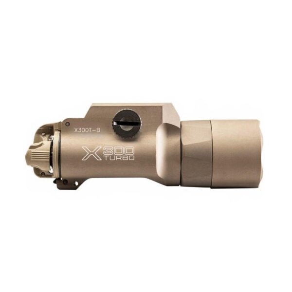 Surefire X300T-B Turbo Weapon Light Universal and Pic Mount 650 Lumens Tan Thumb Screw - Precision Shot Firearms