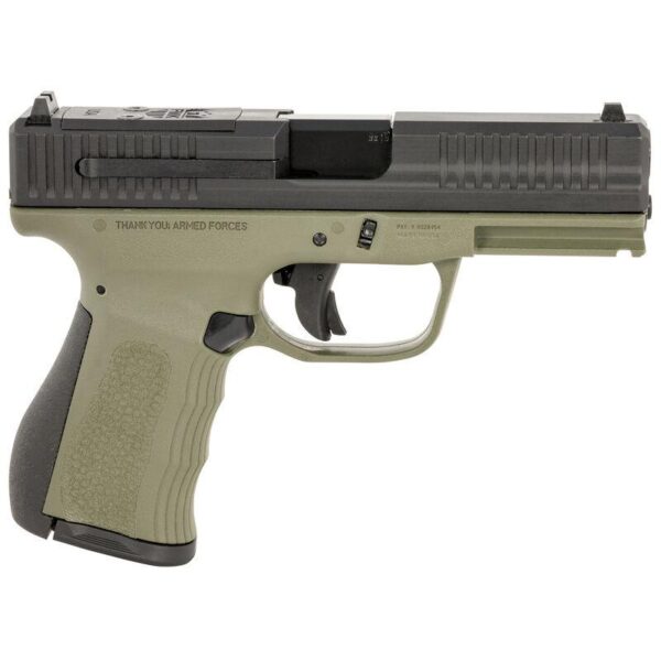 FMK Mach 9 Handgun 9mm Luger 10rd Magazine(1) 4" Barrel Optic Ready OD Green Frame - Precision Shot Firearms