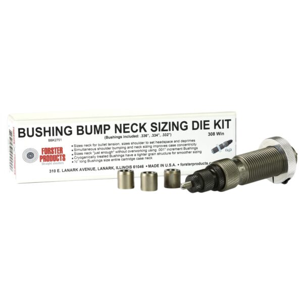 Forster Bushing Bump Neck Sizing Die Kit 260 Rem with 3 Neck Bushings - Precision Shot Firearms