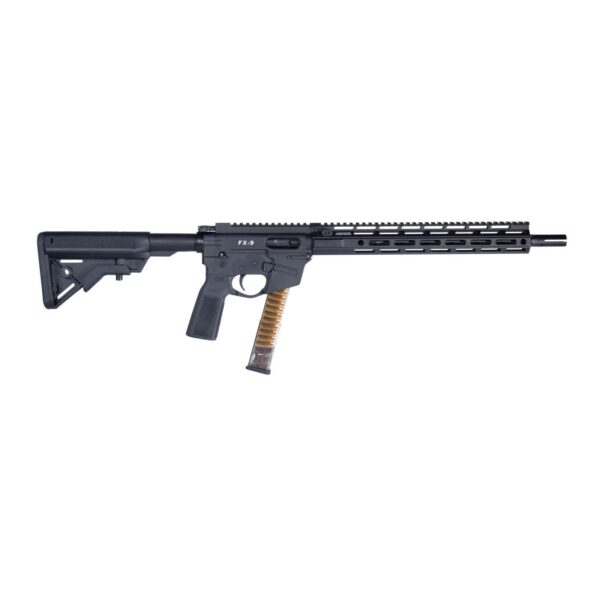 Freedom Ordnance FM9D Beltfed Rifle 9mm Luger 100 rd Belt Bag/33rd Glock Style Mag16" Barrel Black Picatinny Rail - Precision Shot Firearms