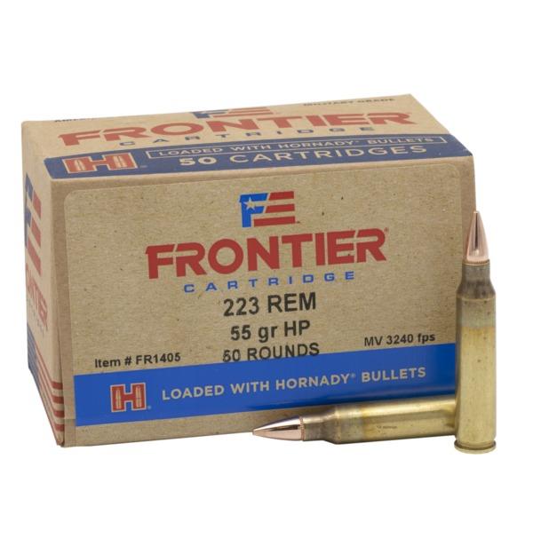 Hornady Frontier Rifle Ammunition .223 Rem 55 gr HP Match 3240 fps 50/ct - Precision Shot Firearms