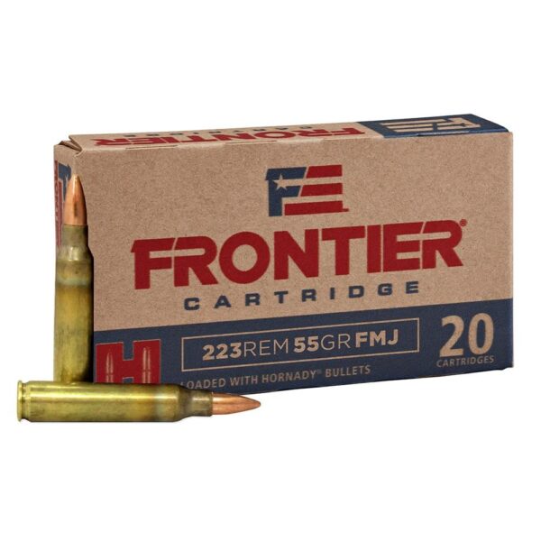 Hornady Frontier Rifle Ammunition . 223 Rem 55 gr FMJ 20/ct - Precision Shot Firearms