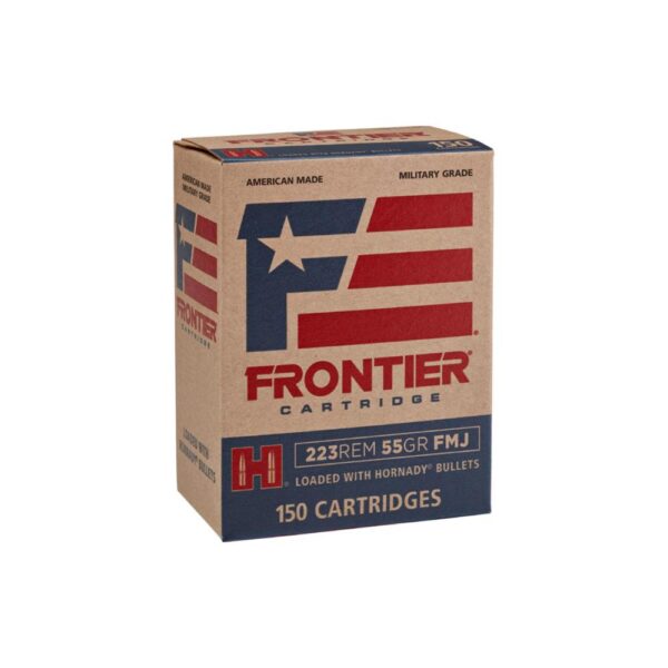Hornady Frontier Rifle Ammunition .223 Rem 55 gr FMJ 3240 fps 150/ct (Oriented) - Precision Shot Firearms