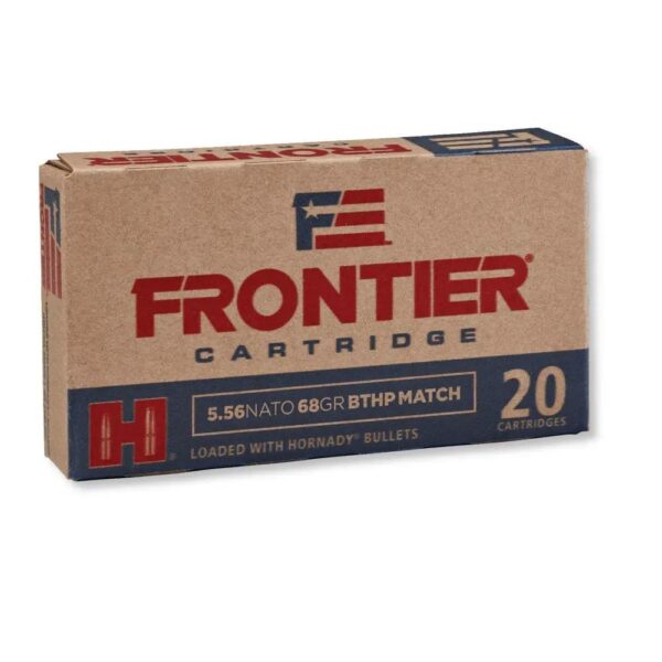 Hornady Frontier NATO Rifle Ammunition 5.56mm 68 gr BTHP-MATCH 500/ct Case (25-20/ct Boxes) - Precision Shot Firearms