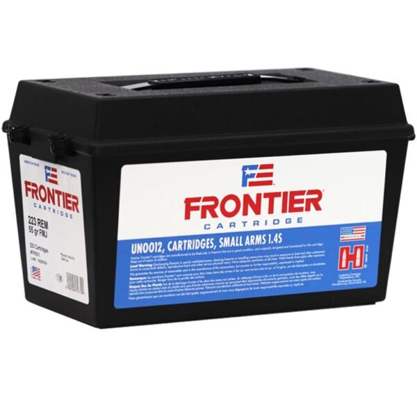 Hornady Frontier Rifle Ammunition .223 Rem 55gr FMJ 1282 fps 200/ct (Ammo Can) - Precision Shot Firearms
