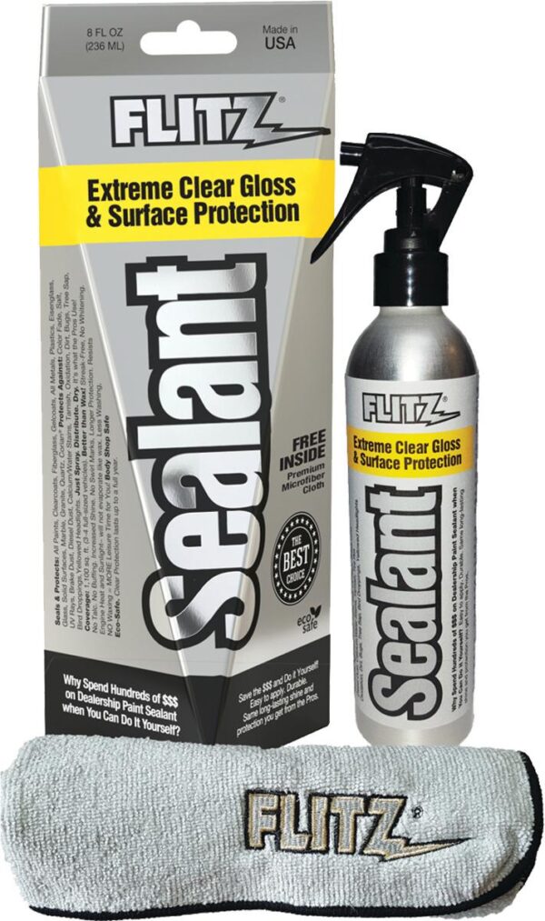 FLITZ SEALANT 8 OZ SPRAY BOTTLE W/ FREE MICROFIBER - Precision Shot Firearms