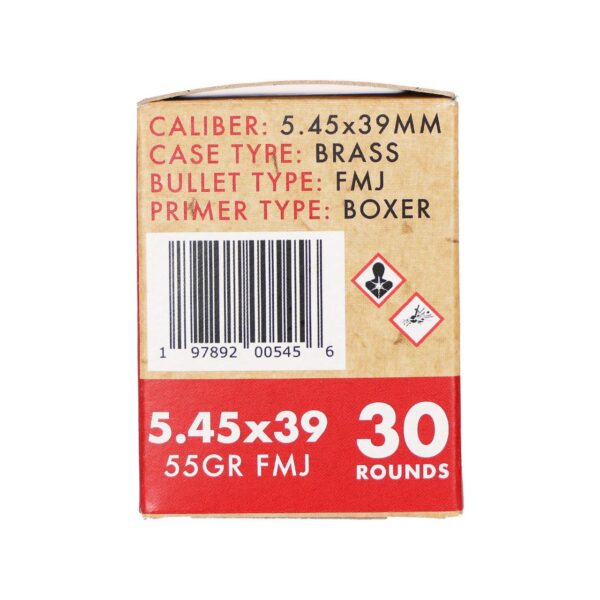Global Ordnance Rifle Ammunition 5.45x39mm 55gr FMJ 2854 fps 30/ct - Precision Shot Firearms