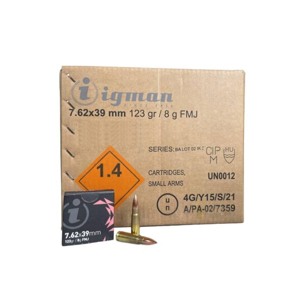 Global Ordnance Igman Rifle Ammunition 7.62x39mm 123 gr FMJ 2405 fps 840/ct Case - Precision Shot Firearms