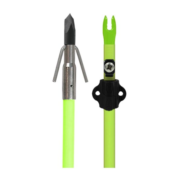 Muzzy Classic Chartreuse Fish Arrow w Carp Point & Safety - Precision Shot Firearms