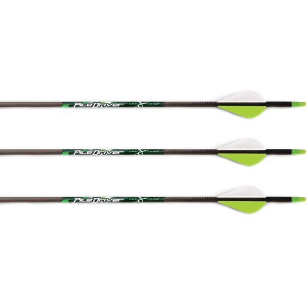 Carbon Express PileDriver Crossbow Bolts 20" - 3pk Lighted Nock - Precision Shot Firearms