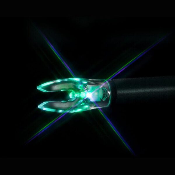 Nockturnal FIT Universal Size Lighted Nock - Blue/Green Strobing 3/pk - Precision Shot Firearms