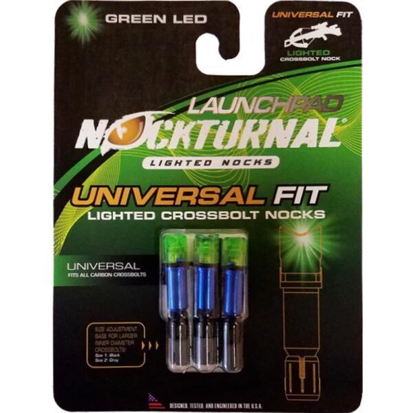 Nockturnal Launchpad Crossbow Nock Green 3/ct - Precision Shot Firearms