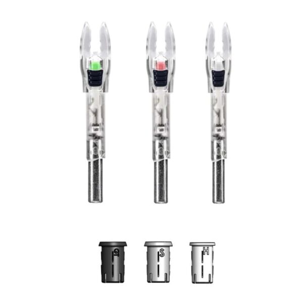 Feradyne Nockturnal Shift Nock Universal Size Red and Green Strobe Lighted 2-Pack - Precision Shot Firearms