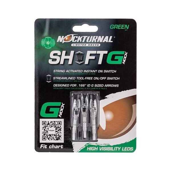 Nockturnal G Nock Shift Green 3/pk .166 Arrow Diameter - Precision Shot Firearms