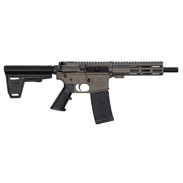 GLFA 223 Wylde Braced Pistol .223 Wylde 30rd Magazine 7.5" Nitride Barrel Tungsten Finish - Precision Shot Firearms