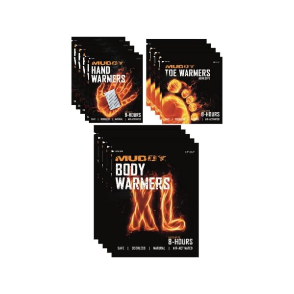 Muddy Disposable Hand and Foot Warmers Variety Pack 2 ea. Hand/Toe/XL Warmers - Precision Shot Firearms