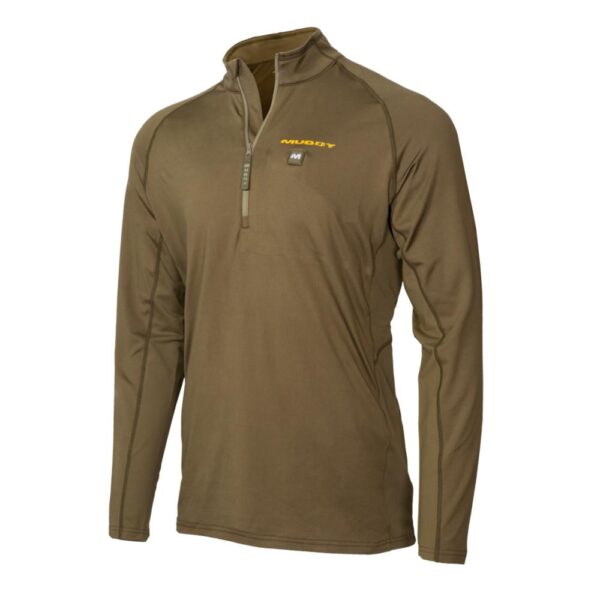 Muddy Nucleus Heated Quarter Zip Long Sleeve Shirt Brown Clay XL - Precision Shot Firearms