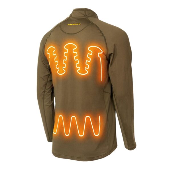 Muddy Nucleus Heated Quarter Zip Long Sleeve Shirt Brown Clay S - Precision Shot Firearms