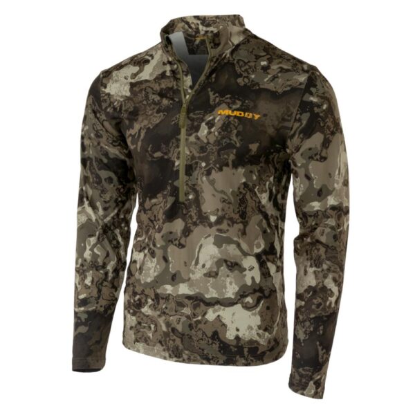 Muddy TR Lightweight Quarter Zip Long Sleeve Shirt Veil Canyon Grey L - Precision Shot Firearms